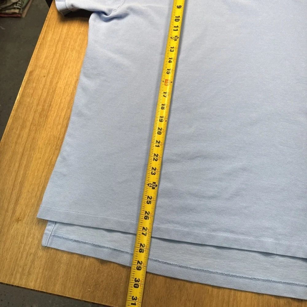 Polo Ralph Lauren Men's Short Sleeve Pique Polo Shirt Mens XL Light Blue Casual - Picture 9 of 11